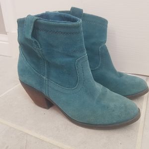 Cowboy style ankle boots